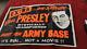 Rare Elvis Presley 1958 Concert Poster Appearance Army Base Germany Spook Show