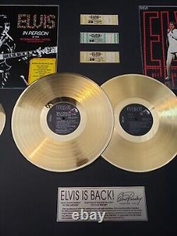 RARE Elvis Presley 24kt GOLD PLATED RRCORDS, FRAMED LIMITED EDITION #3 Of 50