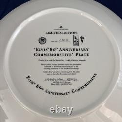 RARE Elvis Presley 80th Anniversary Masterpiece Plate 12 Bradford Exchange Box