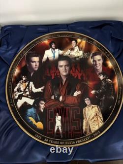 RARE Elvis Presley 80th Anniversary Masterpiece Plate 12 Bradford Exchange Box