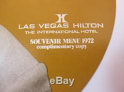 RARE Elvis Presley GOLD Las Vegas International Hilton Souvenir Menu 1972 RARE