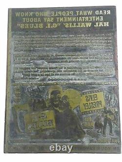 RARE Elvis Presley G. I. Blues Advertising Movie Poster Print Printing Block