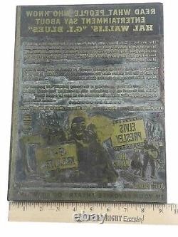 RARE Elvis Presley G. I. Blues Advertising Movie Poster Print Printing Block