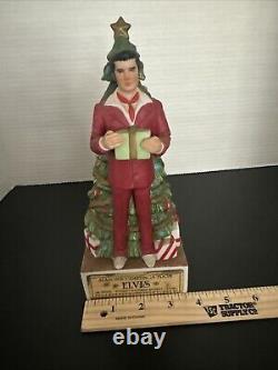 RARE-Elvis Presley McCormick Bottle Decanter/ Music Box Christmas Tree Empty