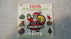 RARE Elvis Presley Merry Christmas Baby / O Come, All Ye Faithful + 2 Others