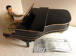 RARE! Elvis (Presley) Rock-N-Roll Piano Cookie Jar/Music Box Black 2001 Vandor