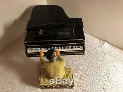 RARE! Elvis (Presley) Rock-N-Roll Piano Cookie Jar/Music Box Black 2001 Vandor