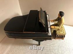 RARE! Elvis (Presley) Rock-N-Roll Piano Cookie Jar/Music Box Black 2001 Vandor