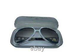 RARE! Elvis Presley TCB Sunglasses EPE Silver Aviator VTG with Case