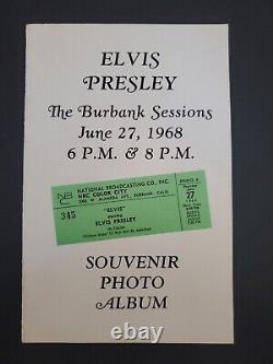 RARE Elvis Presley The Burbank June 27 1968 Sessions Souvenir Photo Album