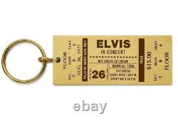 RARE Elvis Presley Ticket Keychain Aug 26 1977 Memphis Concert -Never Took Place