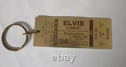 RARE Elvis Presley Ticket Keychain Aug 26 1977 Memphis Concert -Never Took Place