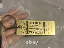 RARE Elvis Presley Ticket Keychain In Concert Aug 26 1977 Memphis
