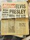 Rare Elvis Presley Dead. Daily Mirror Newspaper. August 17th 1977. Original