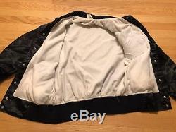 RARE Elvis Presley in Concert TCB Black Satin-Like Button Up Jacket Howe XL