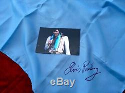 RARE Elvis Presley owned Concert worn Blue Scarf February 21st 1977 Charlotte NC