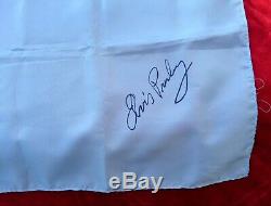 RARE Elvis Presley owned Concert worn Blue Scarf February 21st 1977 Charlotte NC