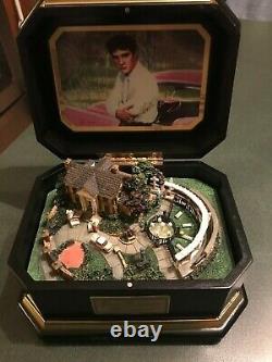 RARE Elvis Presley's GRACELAND The King Legendary Home Figurine Music Box