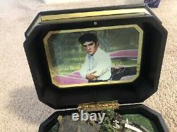 RARE Elvis Presley's GRACELAND The King Legendary Home Figurine Music Box