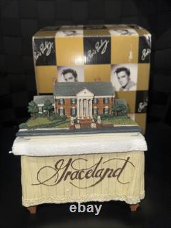 RARE Elvis Presley's GRACELAND The King Vintage 1998 Figurine Music Box Original