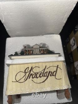 RARE Elvis Presley's GRACELAND The King Vintage 1998 Figurine Music Box Original