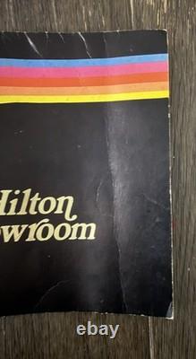 RARE Elvis Rainbow Menu / Pre Holiday Jubilee / December 1975 Las Vegas Hilton