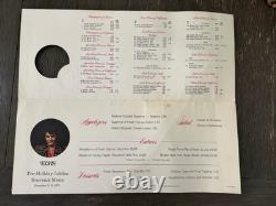 RARE Elvis Rainbow Menu / Pre Holiday Jubilee / December 1975 Las Vegas Hilton