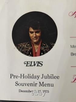 RARE Elvis Rainbow Menu / Pre Holiday Jubilee / December 1975 Las Vegas Hilton