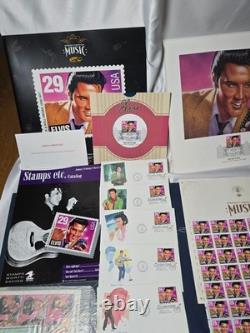 RARE' Fully Complete MINT 1993 USPS Elvis Presley Stamp Collection Album