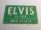 Rare Green Elvis On Tour Show Member / Estate Of Sonny West