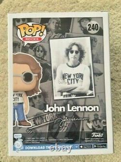 RARE John Lennon NYCC 240 Funko Pop Vinyl New in Mint Box + Protector