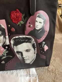 RARE LIMITED EDITION Coach Elvis Presley Collage Canvas Tote HTF
