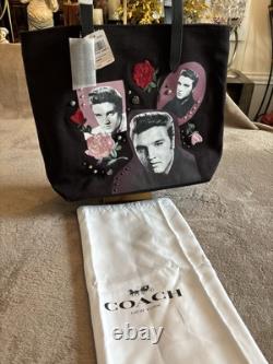 RARE LIMITED EDITION Coach Elvis Presley Collage Canvas Tote HTF