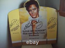 RARE Love Me Tender Elvis Presley Hair Body and Care Cardboard Store Ad Display