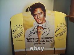 RARE Love Me Tender Elvis Presley Hair Body and Care Cardboard Store Ad Display