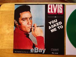 RARE MINT GREEN Vinyl Elvis Presley LOVIN' ARMS JB-12205 withRARE Picture Sleeve