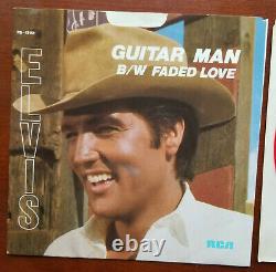 RARE MINT RED VINYL MUSTARD LABEL PROMO Elvis Presley GUITAR MAN JH-12158