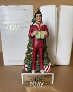 RARE McCormick Elvis Presley Mini Decanter 375ml Christmas Red Suit Musical