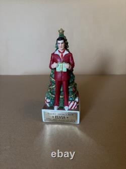 RARE McCormick Elvis Presley Mini Decanter 375ml Christmas Red Suit Musical