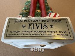 RARE McCormick Elvis Presley Mini Decanter 375ml Christmas Red Suit Musical