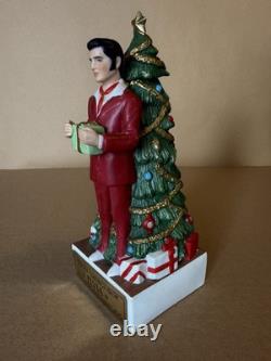 RARE McCormick Elvis Presley Mini Decanter 375ml Christmas Red Suit Musical