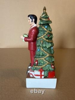 RARE McCormick Elvis Presley Mini Decanter 375ml Christmas Red Suit Musical