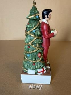 RARE McCormick Elvis Presley Mini Decanter 375ml Christmas Red Suit Musical