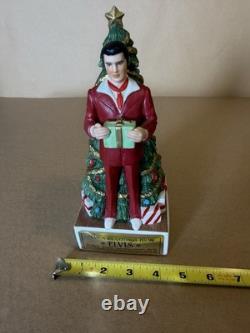 RARE McCormick Elvis Presley Mini Decanter 375ml Christmas Red Suit Musical