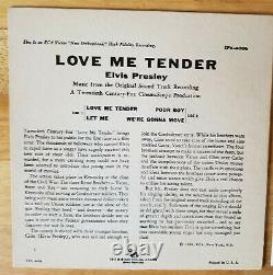 RARE NEAR MINT 1968 ORANGE LABEL Elvis Presley LOVE ME TENDER EPA-4006