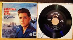 RARE NEAR MINT DOG ON TOP Elvis Presley CHRISTMAS WITH ELVIS EPA-4340