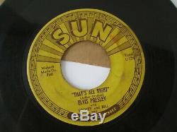 RARE ORIGINAL! SUN 209 Elvis That's All Right/ Blue Moon of Kentucky