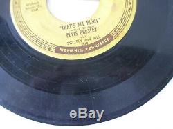 RARE ORIGINAL! SUN 209 Elvis That's All Right/ Blue Moon of Kentucky