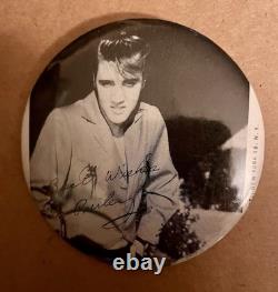 RARE! Original 1950's Elvis B & W Pinback Button Frontier Hotel, Withgreen Jack