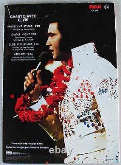 RARE Out Of Print? Elvis Presley Chante Avec FRENCH CHRISTMAS EP with BOOKLET